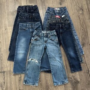 Wranglers and Levi's Boys Size 5T/ 5 Kids Blue Denim Jeans Set